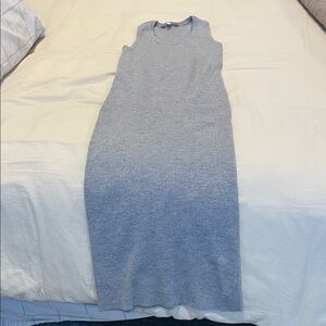 Athleta gray partial wool midi length dress. Size xs